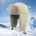 thumbnail image 2 of Kid Winter Knitted Hat Trapper Hat With Ear For Toddlers Kids Warm Fleece Lined Winter Earflap Hat For Boys Girls Winter Hat,8-10 Years,A97-Khaki, 2 of 9