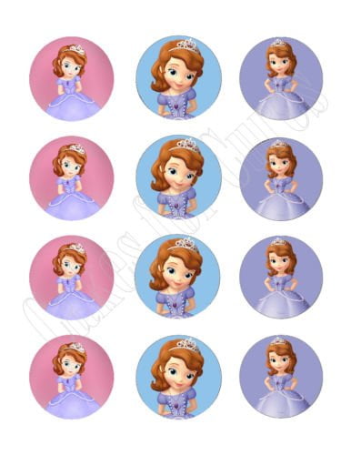 24 PCS SOFIA THE FIRST CUPCAKE TOPPERS PARTY SUPPLIES PRINCESS BIRTHDAY 