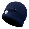 thumbnail image 5 of Dalix Alien Embroidered Beanie Hat Knit Cap Cold Weather Mens in Navy Blue, 5 of 5
