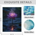 thumbnail image 3 of Diamond Art Kit for Adults, Glow Lotus Reflection Diamond Painting for Adults Beginners, DIY Diamond Art Painting Kits, 5D Diamond Painting Crafts for Home Decor 12x16 Frameless, 3 of 7