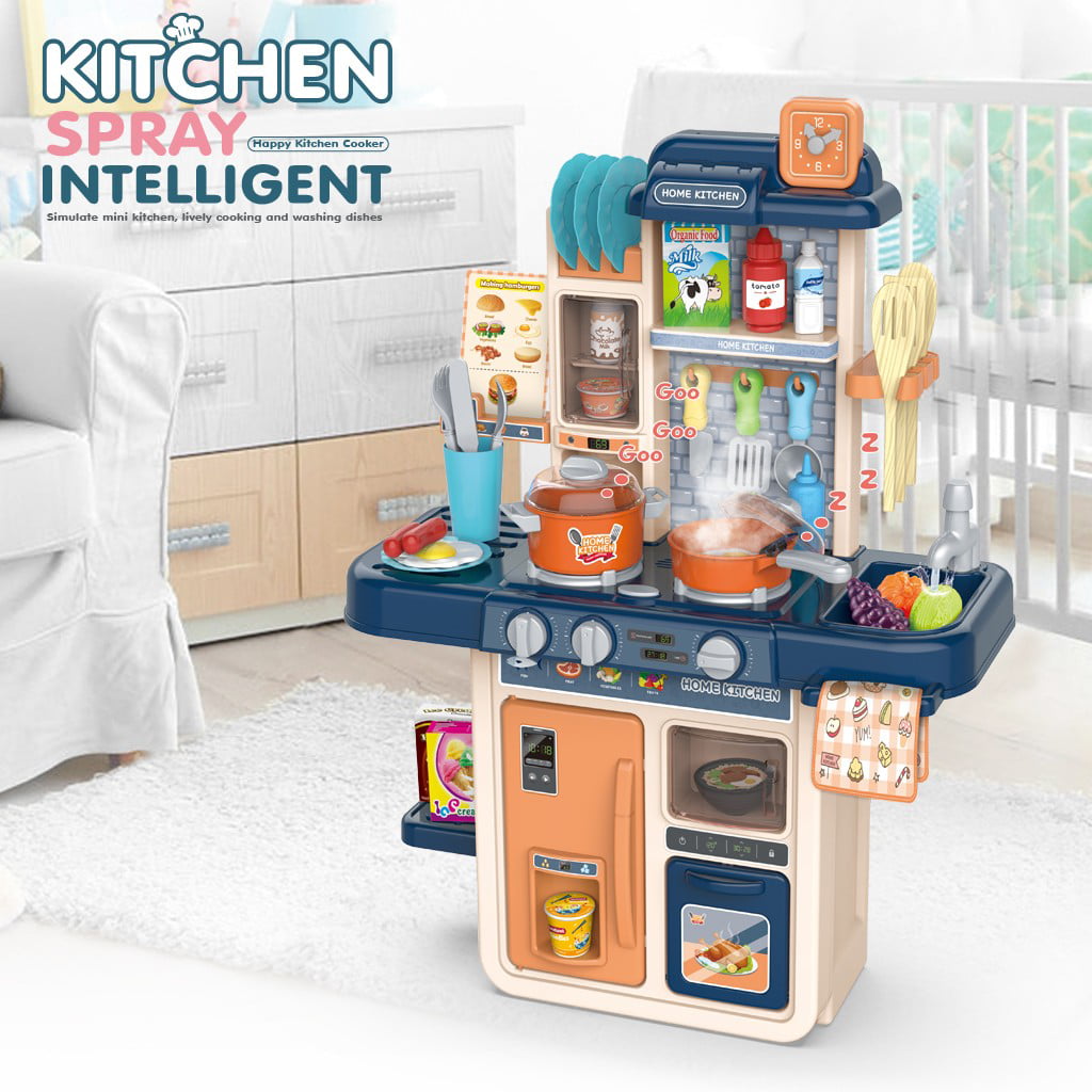 Details about   Kids Play Wooden Pretend Cook Kitchen Set Natural Toy Cart Indoor Outdoor NEW