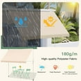 thumbnail image 5 of AECOJOY Manual Retractable Awning, 118" Non-Screw Outdoor Patio Awning, Adjustable Pergola Sun Shade Cover with UV Protection, Ideal Outdoor Canopy for Window or Door, Beige, 5 of 7
