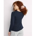 thumbnail image 5 of Hanes Women's Long Sleeve Cotton T-Shirt, Sizes XS-5X, 5 of 7