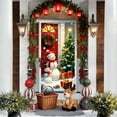 thumbnail image 3 of Home Deals! YZEGDCH Fall Door Covers, Christmas Fabric Front Door Banner, Perfect for Merry Christmas Party Supplies and Holiday Cheer, Christmas Gifts Today's Deals, 3 of 6