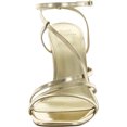 thumbnail image 2 of MARC FISHER Womens Gold Padded Ankle Strap Edalyn Square Toe Block Heel Buckle Leather Dress Heeled Sandal 6 M, 2 of 3