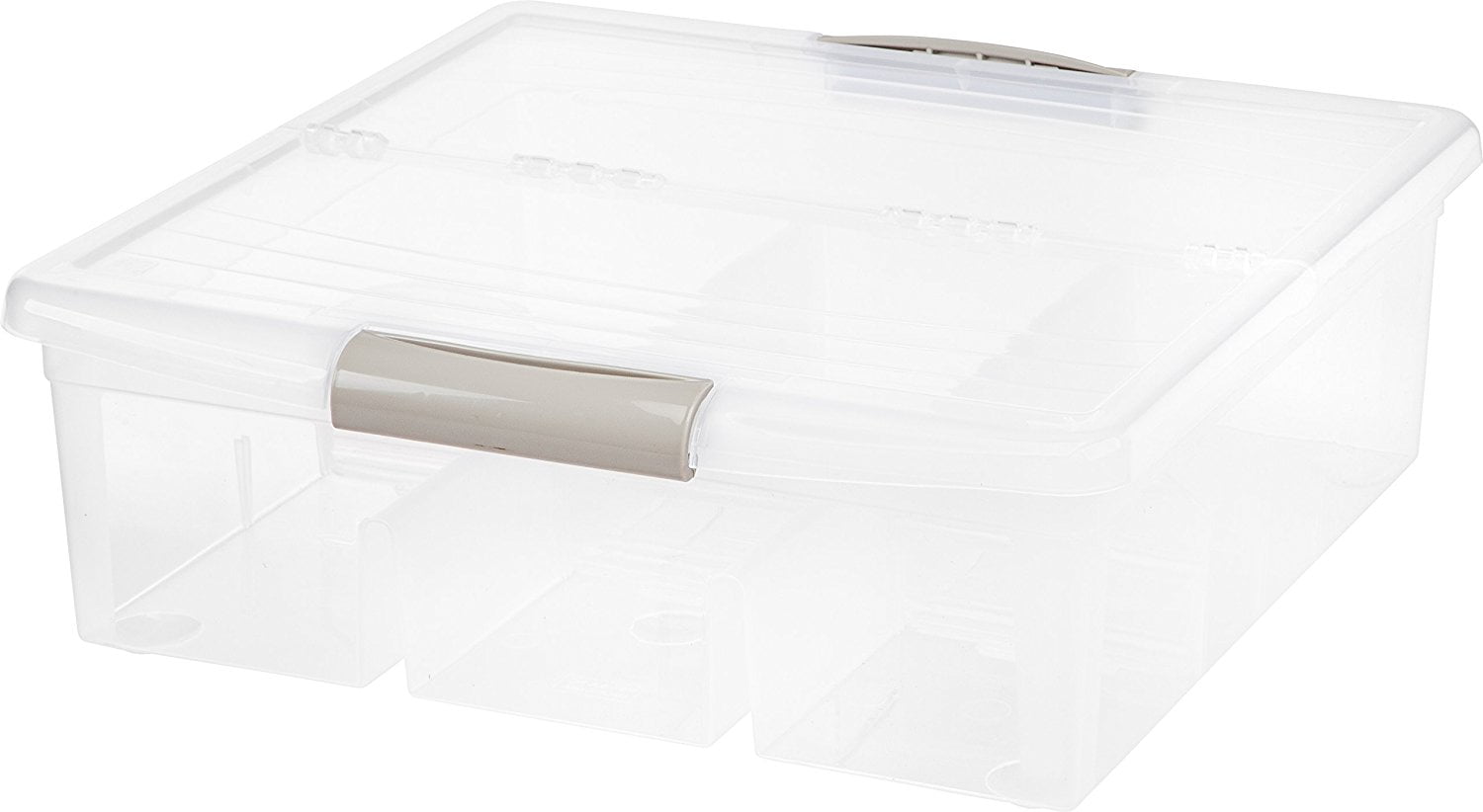 IRIS Large Media Storage Box, 3 Pack, Clear