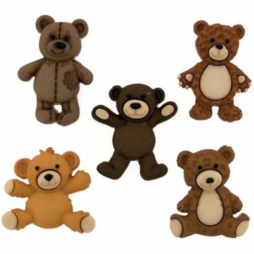 Jesse James Dress It Up Buttons Stuffed With Love Teddy Bear Button Embellishments 5 Pack Walmart Com Walmart Com