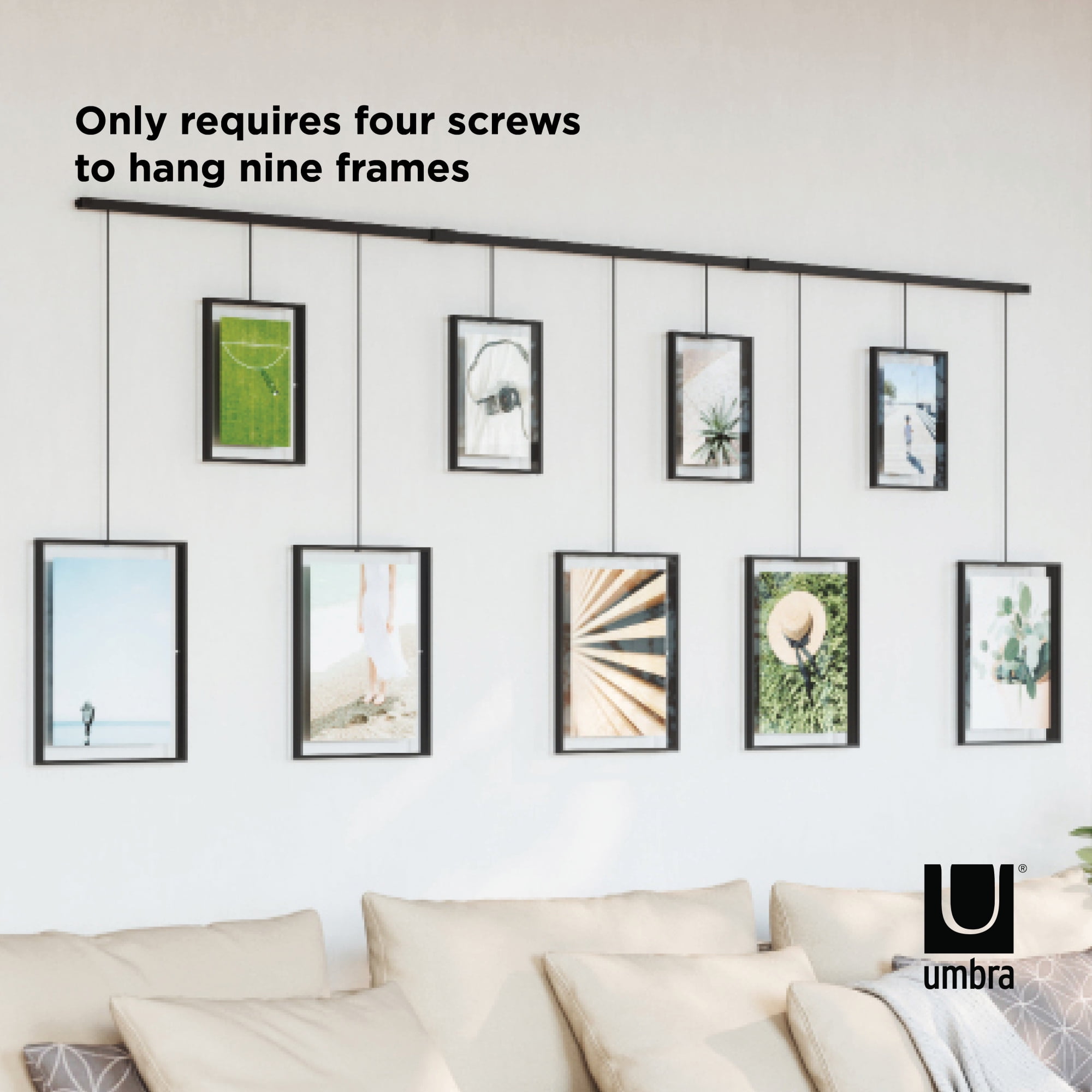 Umbra Exhibit 5"x7" 8"x10" Gallery Picture Frame, Set of 9