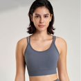 thumbnail image 4 of Women Bras Sports Fitness Bra Yoga Running Bra Dry Wicking Bra Wireless Bra Gray L, 4 of 5