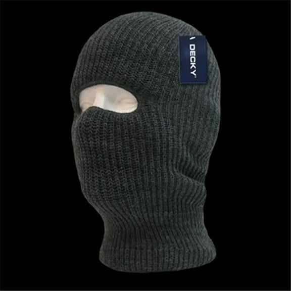 Decky Face Mask 1 Hole Beanie, Heather Charcoal