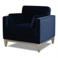 thumbnail image 3 of Jennifer Taylor Home Knox 36" Modern Farmhouse Performance Velvet Large Living Room Accent Arm Chair in Dark Navy Blue, 3 of 8