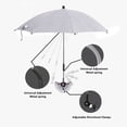 thumbnail image 5 of Riousery Baby Stroller Parasol Clip On Sun Shade Umbrella with Adjustable Clamp Outdoor 85cm Denim Gray, 5 of 9