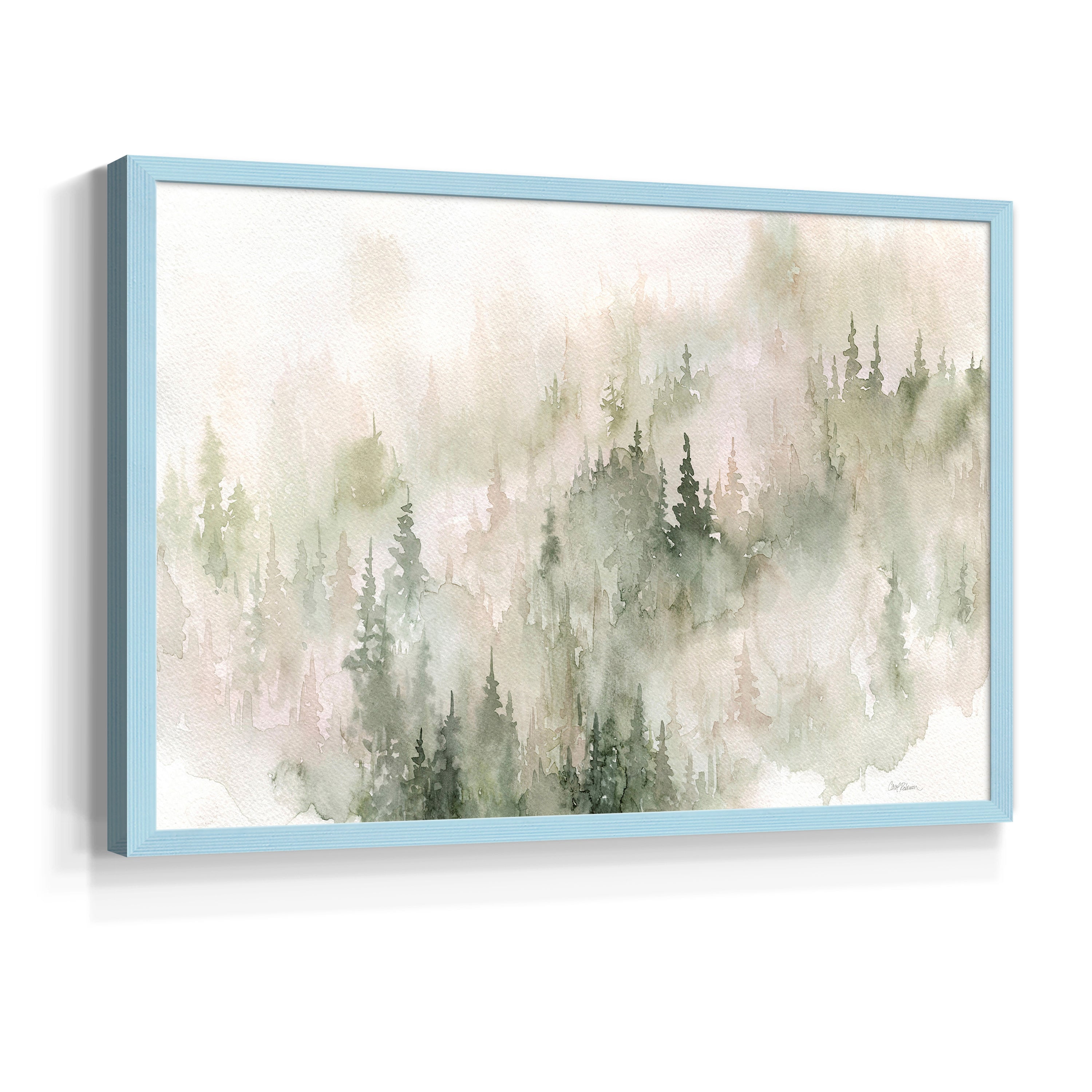 Misty Mountain Sides by Carol Robinson - Restickable Framed Giclée Print