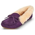 thumbnail image 3 of Floopi Womens Indoor/Outdoor Basic Memory Foam Moccasin Slipper W/Faux Fur Collar, 3 of 9