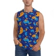 thumbnail image 2 of Lsque Colorful Yin Yang Print Men's Cotton Blend Sleeveless Muscle Shirts (S-3XL)- Moisture Wicking, Odor Protection, UPF 30+,Medium, 2 of 8