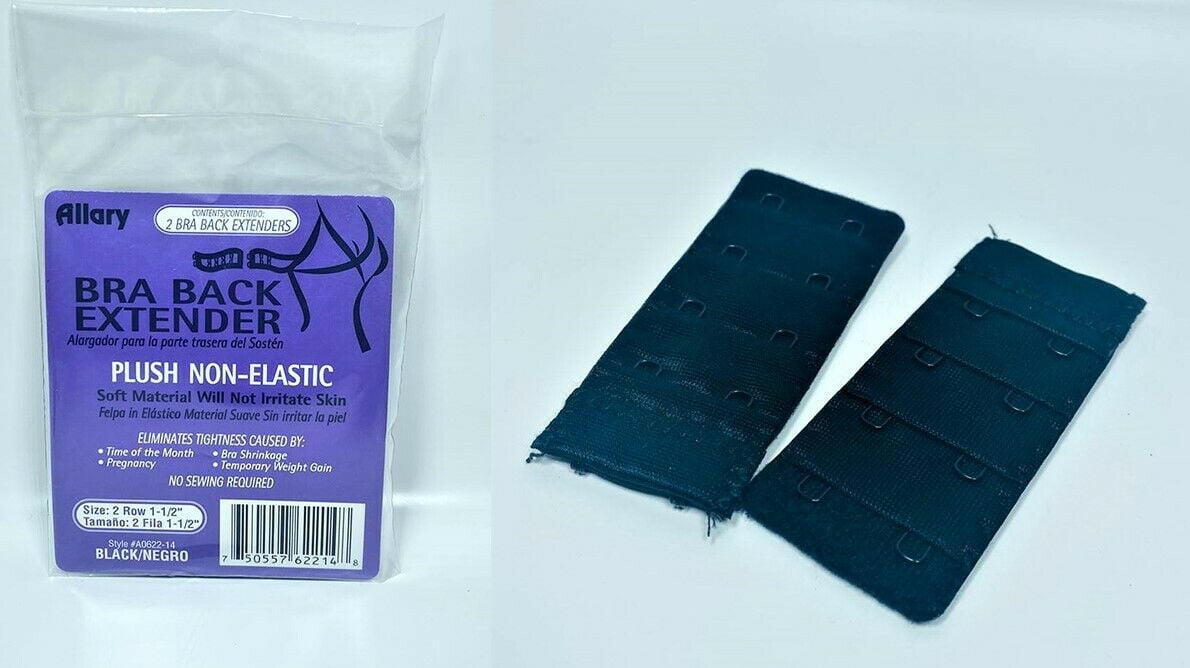 2 pcs Women Bra Back Extender Strap 2 Hooks 1 1/2" LOT OF 6