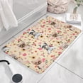 thumbnail image 3 of Yorkie with Pioneer Flower Flannel Non Slip Door Rugs,Washable Door Mats Indoor,Decorative Door Mats,Dirt-Resistant and Absorbent Doormat for Entrance,Bedroom,Kitchen,Bathroom,23.5x16in(60x40cm), 3 of 5