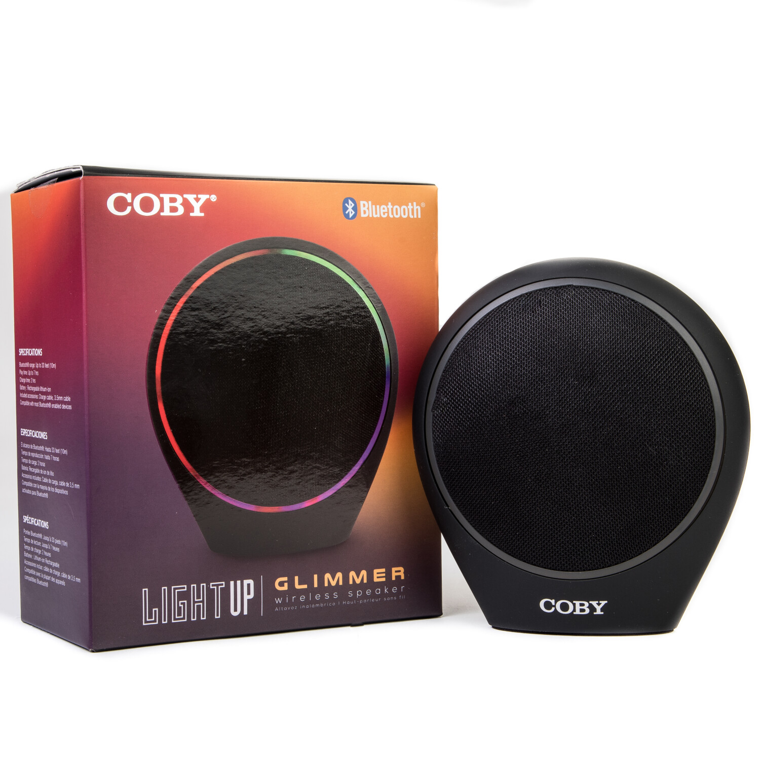 coby color changing bluetooth speaker