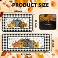 thumbnail image 2 of Buffalo Plaid Pumpkin Fall Kitchen Rugs Set of 2,Thanksgiving Autumn Pumpkin Front Door Mat Floor Rug for Fall Home Holiday Party Decor 17"x47"+17"x30", 2 of 6