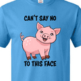 thumbnail image 4 of Inktastic Cant Say No to this Face- cute pig T-Shirt, 4 of 5