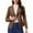 Brown, variant on Women Suede Jacket Cropped Trench Coats Lapel Collar Outwear Button Cardigan Tunic Tops Faux Leather Peacoat Casual Long Sleeve Tops Vintage Clothes Open Front Coat Fall Fashion Clothing