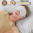 thumbnail image 2 of Winssy™ 100% Natural Silk Sleep Mask Blindfold,Adjustable Super-Smooth Soft Eye Mask for Sleep with Bag,Silver Color, 2 of 7
