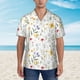 thumbnail image 2 of Fotbe Watercolor Floral A Camisa Hawaiana para Hombre Unisex – Camisa Casual de Verano con Botones de Manga Corta de Algodón y Lino,Medium, 2 of 7