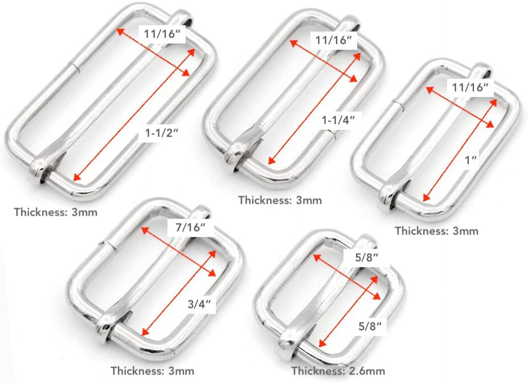 CRAFTME STUDIO 1-1/2 Inch Triglide Slider Belt Keeper with Movable Bar Strap Adjuster, Rectangle Purse and Bag Webbing Hardware, 10 PCS (Antique Brass)