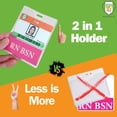 thumbnail image 4 of 20 Pack - RN BSN BadgeBottom Horizontal RN BSN Badge Buddy & RN BSN Badge Holder Combo - Heavy Duty 2 in 1 Badge Bottom I’D Nursing Accessories - Double Sided Clear Sleeve by Specialist ID, 4 of 6