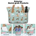 thumbnail image 2 of Tote Bag for Women - Cute Boxer Dog and Flowers Florals Shoulder Bag - Large Utility Work Duffle Bag with Zipper Handbag for Travel, Work, Sprots, 2 of 5