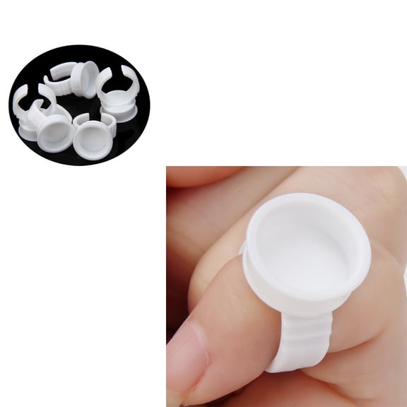100Pc Microblading Pigment Glue Rings Semi Makeup Ink Holder Storage Organizer Beauty Tool Accessories 100PCS