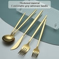 thumbnail image 4 of ReaNea Gold Silverware Set 60 Piece Stainless Steel Flatware Set, Knives Forks Spoons Cutlery Set Service for 12, 4 of 7