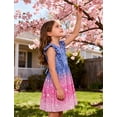 thumbnail image 3 of Aideaone Toddler Girls Dresses Kids Summer Ruffle Sleeve Tie Back Casual Sundress 2-8T, 3 of 7