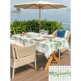 thumbnail image 4 of Outdoor Tablecloth with Umbrella Hole and Zipper, Eucalyptus Leaves Rectangle Table Cloth 54x80 Inch Waterproof Tablecloth, Green Plaid Farmhouse Watercolor Picnic Table Cover for Patio Camping, 4 of 7