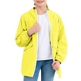 thumbnail image 2 of Girls Rain Jackets Kids Raincoat Waterproof Coats Lightweight Outdoor Windproof Hooded Windbreaker Soft Lining Long Sleeve Zipper Cloak Jackets Sunscreen Anti-Fog Outwear, 2 of 7