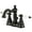 Matte Black, variant on Kingston Brass FSC1608APL American Patriot Double-Handle 4" Centerset Bathroom Faucet with Brass Pop-Up, Brushed Nickel