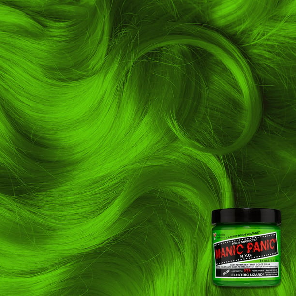 Manic Panic Classic High Voltage Semi-Permanent Hair Color Cream, Electric  Lizard, 4 fl oz 