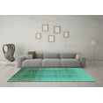thumbnail image 3 of Ahgly Company Indoor Rectangle Oriental Turquoise Blue Industrial Area Rugs, 2' x 4', 3 of 4