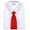 WHITE / RED, variant on Berlioni Men's Long Sleeve Dress Shirt Tie And Hanky Gift Set