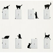 Wall Sticker, 8 pcs Cute Cat Design Light Switch Decor Decals Wall Stickers Cat