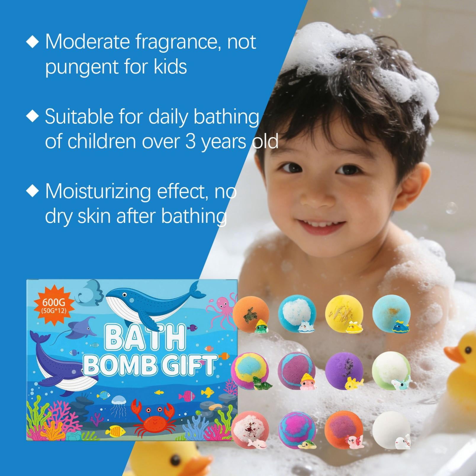Easter Egg Bath Bombs With Toys Inside,Kids Bath Bombs With Toys Inside,Easter Bath Bombs with Surprise Inside, 12 Pack Fizzy Bath Bomb Gift Set, Dinosaur Egg, Ocean or Zodiac(12pcs/Set)
