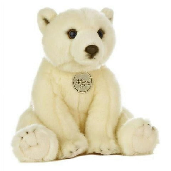 Aurora - Medium White Miyoni - 10.5" Polar Bear - Realistic Stuffed Animal