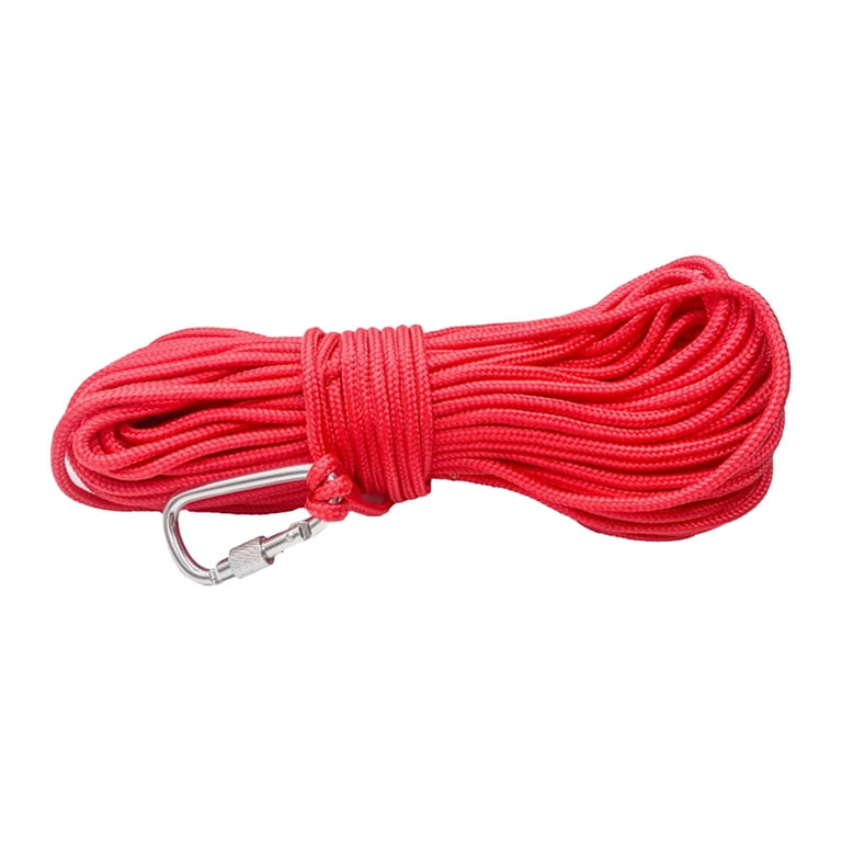TureClos Fishing Braided Line Rope Portable Multi-functional Outdoor  Waterproof Safety Lock Clothesline Underwater Jigging Ropes String 4mmx10m  