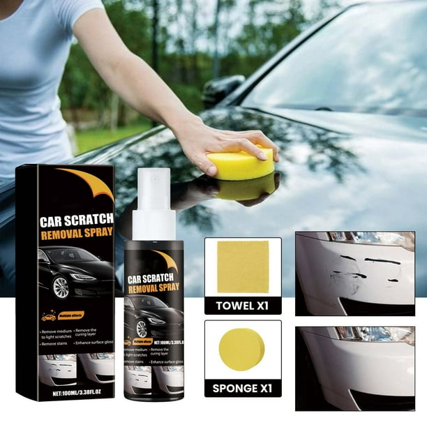 Cera para eliminar rayones, cera para reparar rayones de autos, cera para pulir pintura de autos, pasta para eliminar rayones, agente pulidor de rayones blanco, 100 ml