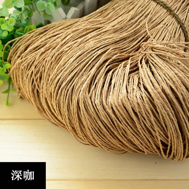 500g Summer Raffia Yarn Crochet Natural Paper Straw Threads Handcrafts For DIY Knitting Hat Handbag Purse Basket Rattan Material