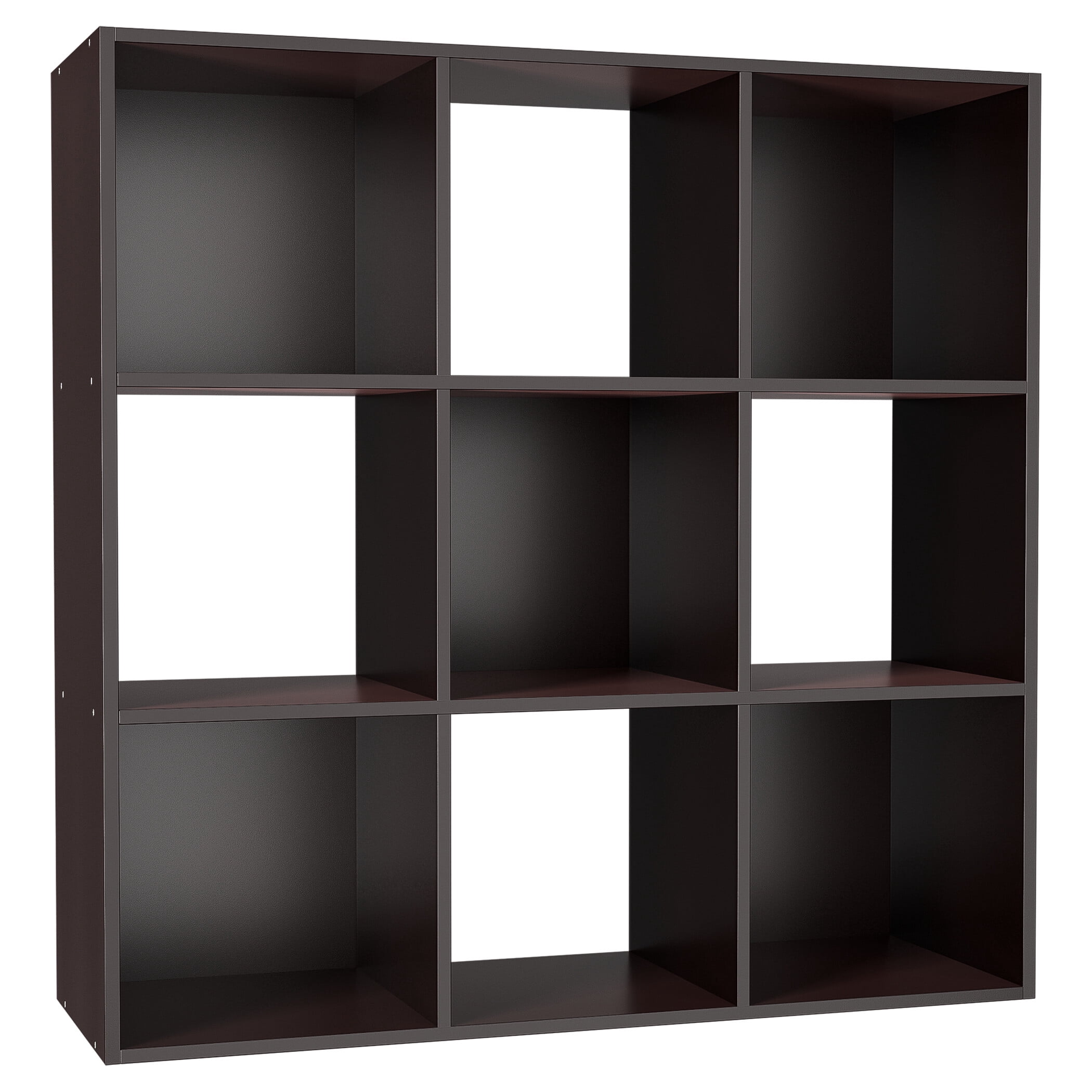 ZenStyle Cube Bookcases Wood, 9 Storage Shelf, Brown