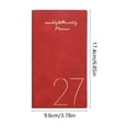 thumbnail image 2 of Bxaolu Pocket Planner for Purse 3.8" x 6.8" - A6 Size Planner, 120 Pages, Weekly Planner/Weekly Agenda/Monthly Calendar Organizer (Army Green), 2 of 6