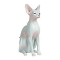 thumbnail image 2 of Grey Lifelike Gray Sphynx Cat Figurine Solid Plastic Animal Model Kids Pretend Play Educational Toy, 2 of 7