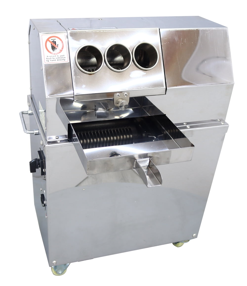 INTSUPERMAI Electric Sugar Cane Press Juicer Extractor with Three Rollers Three Inlets