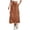 h242_Brown, variant on Black Skirts for Women 2026 Summer Drawstring Elastic High Waisted Cargo Midi Skirts with 4 Pockets L